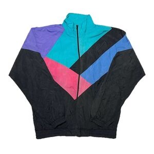 Vintage USA Olympic‎ Windbreaker Size M Zippered Jacket 90s 1990s JC Penny Nylon